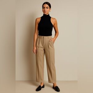 Lanston‎ Ribbed Black Turtleneck Tank – Size L (Made in USA)